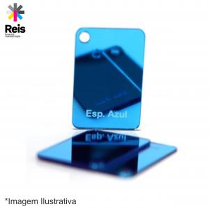 Acrílico 2mm azul espelhado Acrílico 2mm azul espelhado Personalizado  Sem Revestimento Sem Acabamento 