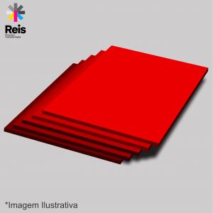 Acrílico 3mm vermelho Acrílico 3mm vermelho Personalizado  Sem Revestimento Sem Acabamento 