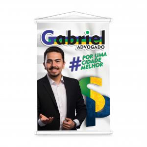 Banner Eleições Vinil + impressão eco-solvente 40x60cm - 60x90cm   Bastão e Cordão 