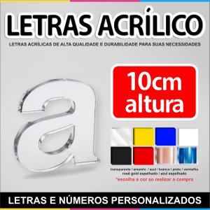 Letra de Acrílico - 10cm Acrílico 10cm de altura Personalizado  Corte Laser 