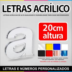 Letra de Acrílico - 20cm Acrílico 20cm de altura Personalizado  Corte Laser 